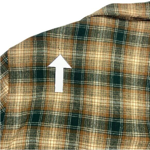 Pendleton Vintage Flannel Jacket Shirt Sz L 1960's Plaid Wool Sport Coat Shacket - Picture 12 of 16